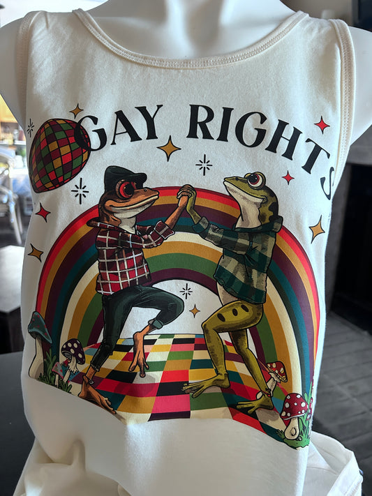 Gay Rights Disco Dancing Frogs Tank Top