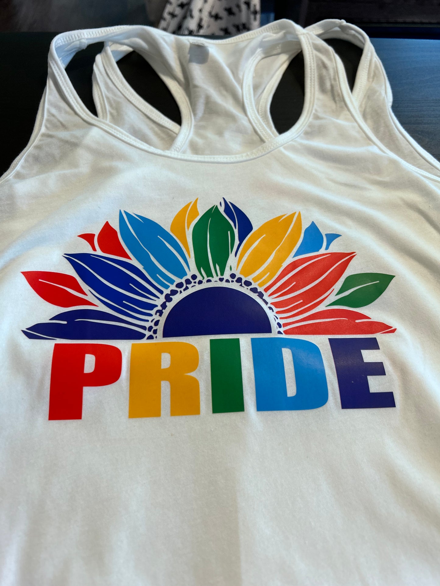 Pride Rainbow Sunflower Graphic Tee for Women