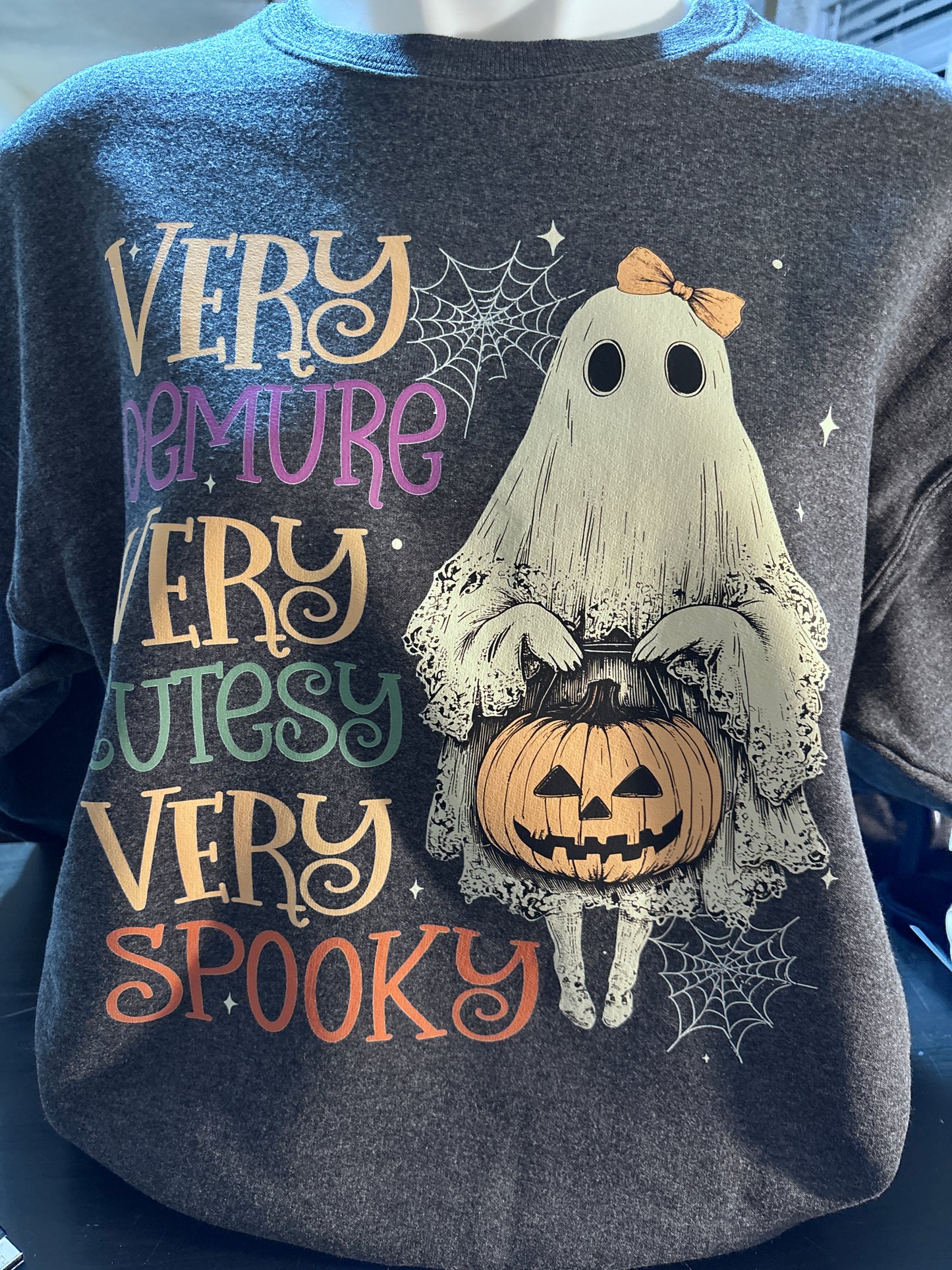 Very Demure Very Cutesy Very Spooky Ghost Sweatshirt