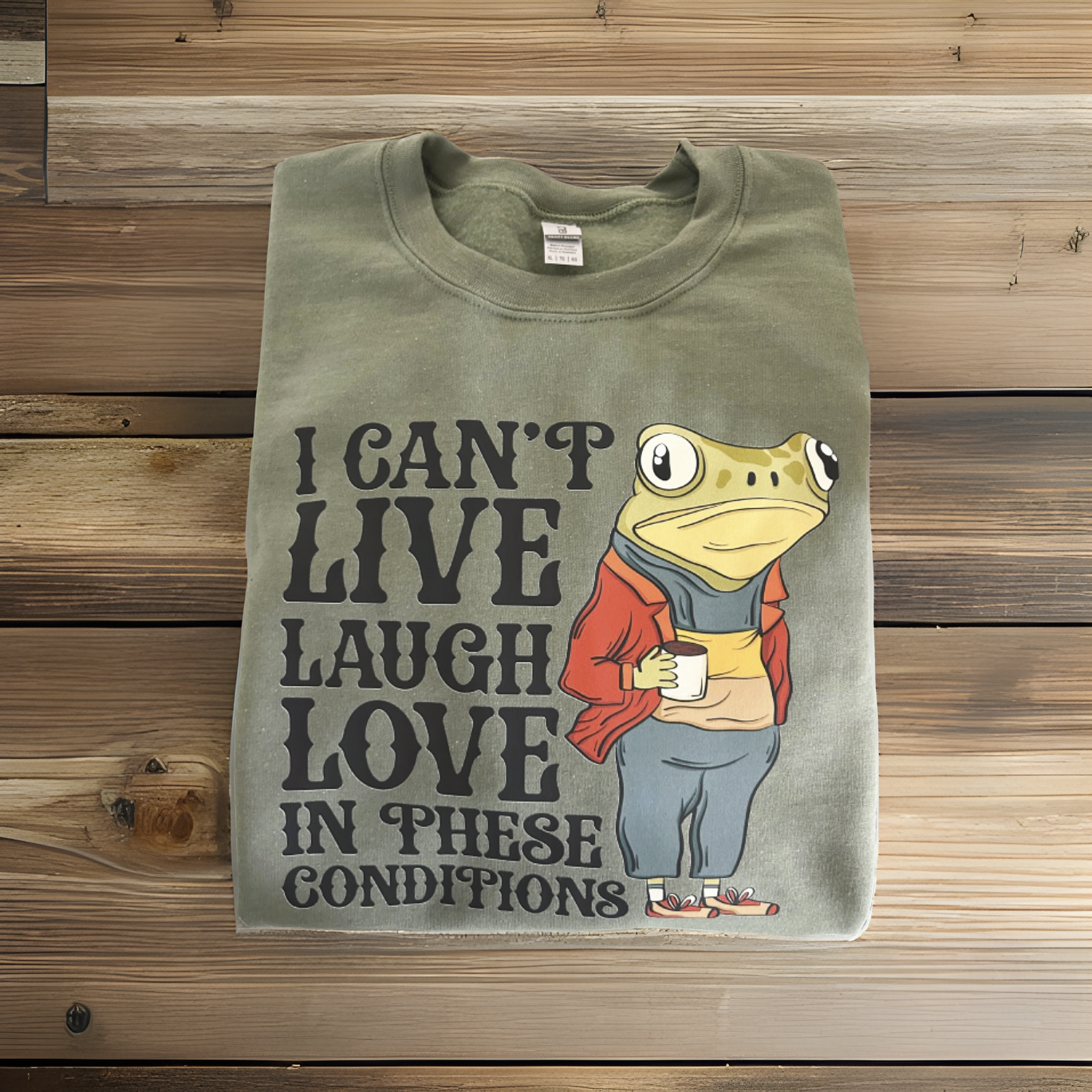 Adorable Frog Sweatshirt with Witty Quote