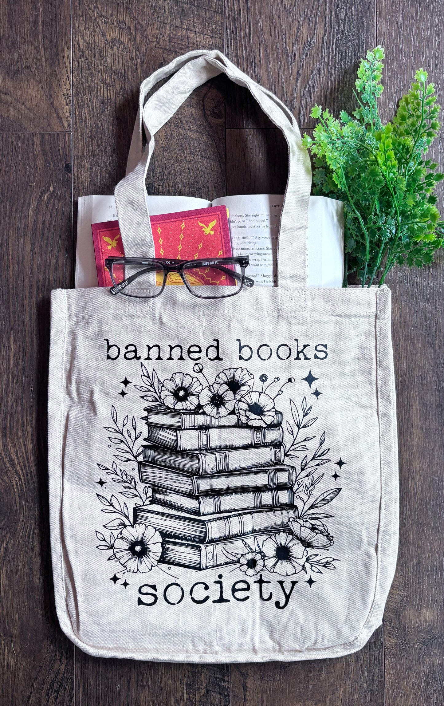 Banned Books Society Book Tote for Avid Readers and Activists