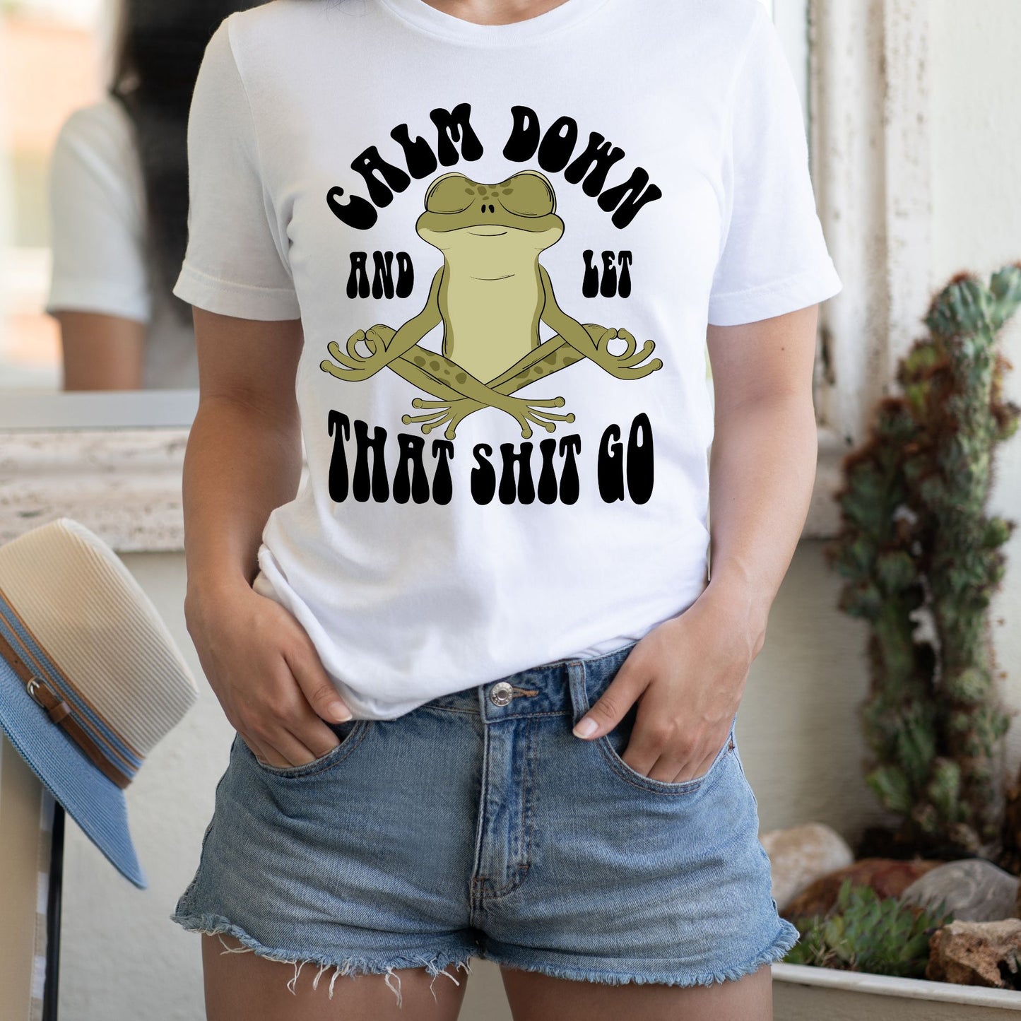 Zen Frog Vibes Women's Meditation Tee