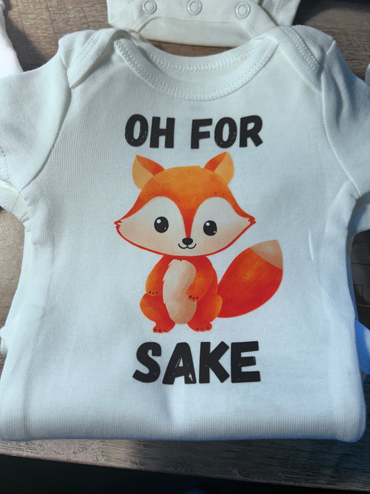 Oh For Fox Sake Baby Onesie