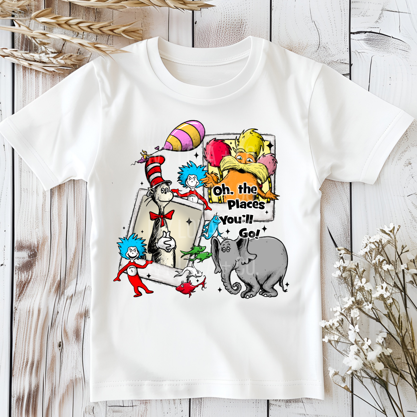 Oh The Places You'll Go Reading Youth Tee For Young Readers