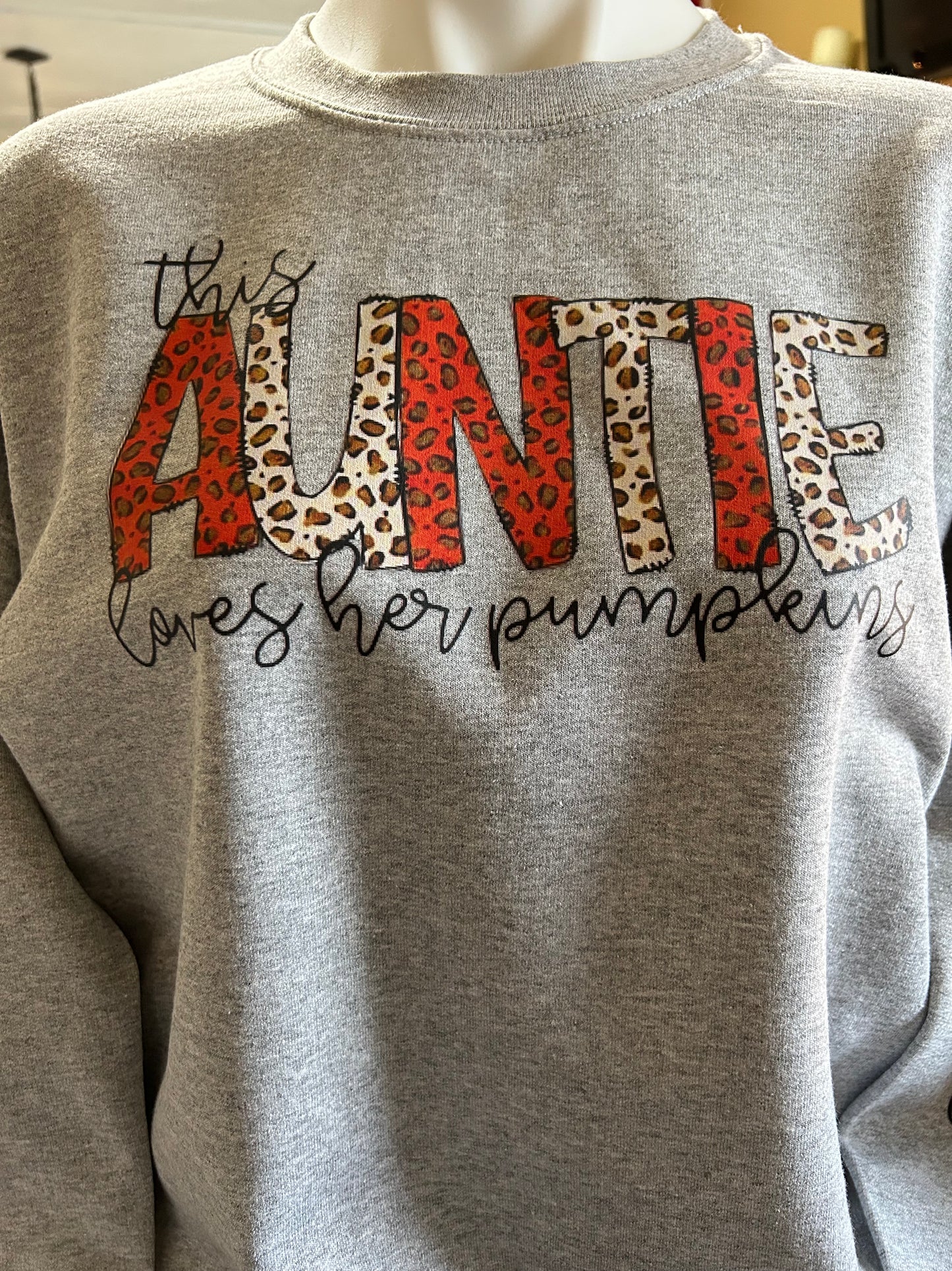 Auntie Loves Her Pumpkins Crewneck Sweatshirt for Fall