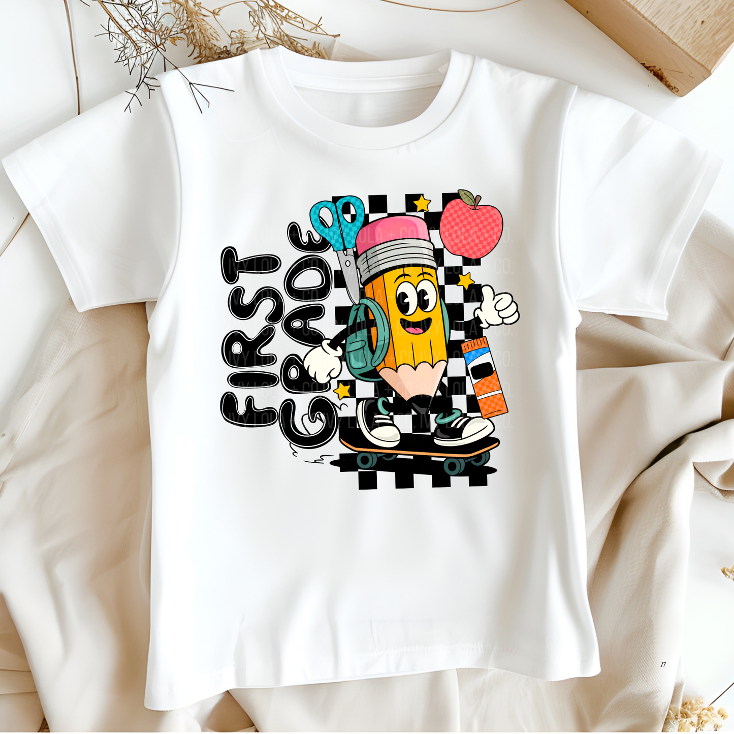 School Grade Retro Pencil Tees for Students Back to School Apparel