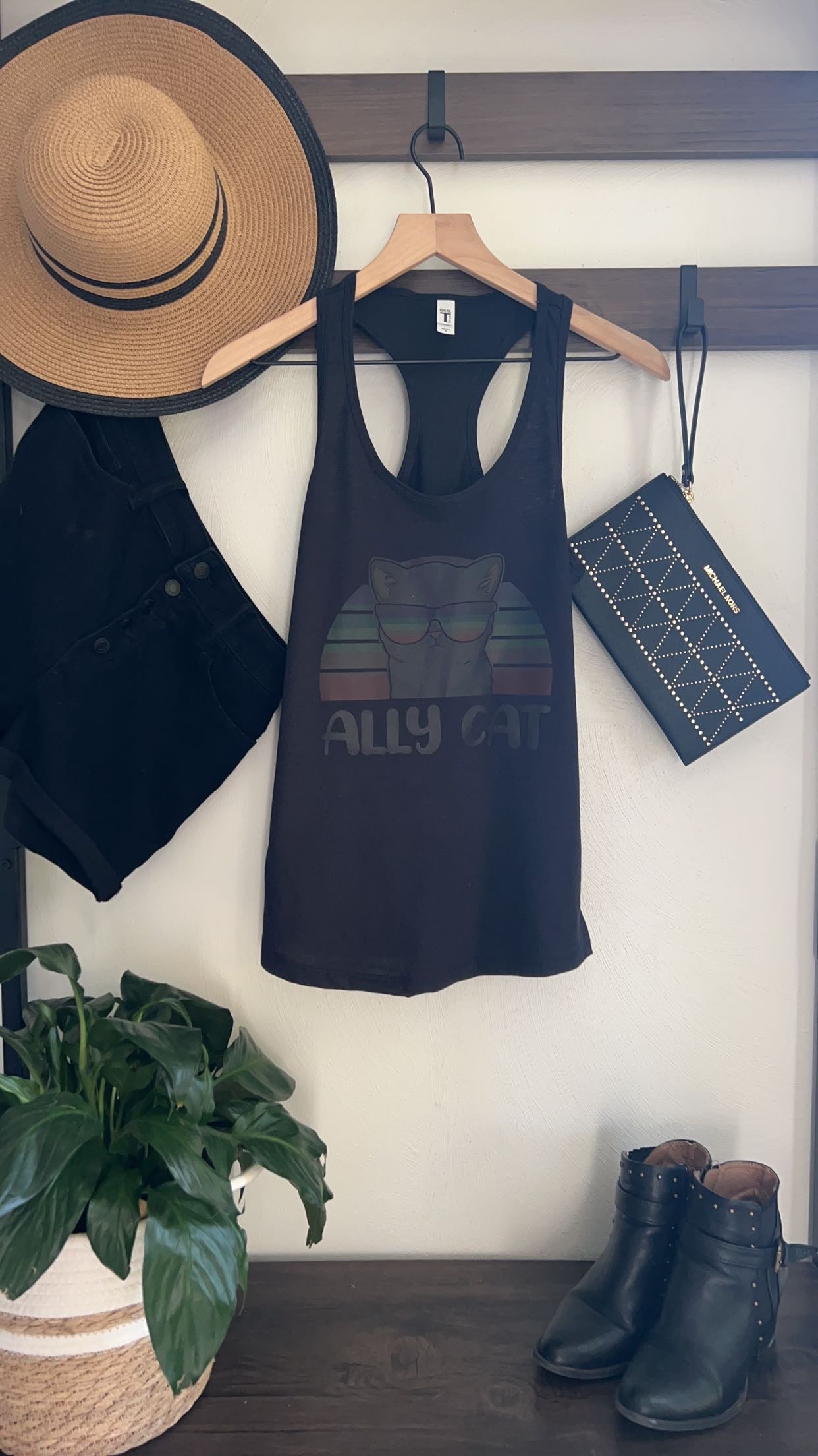 Rainbow Ally Cat LGBT Pride Women's Tank Top