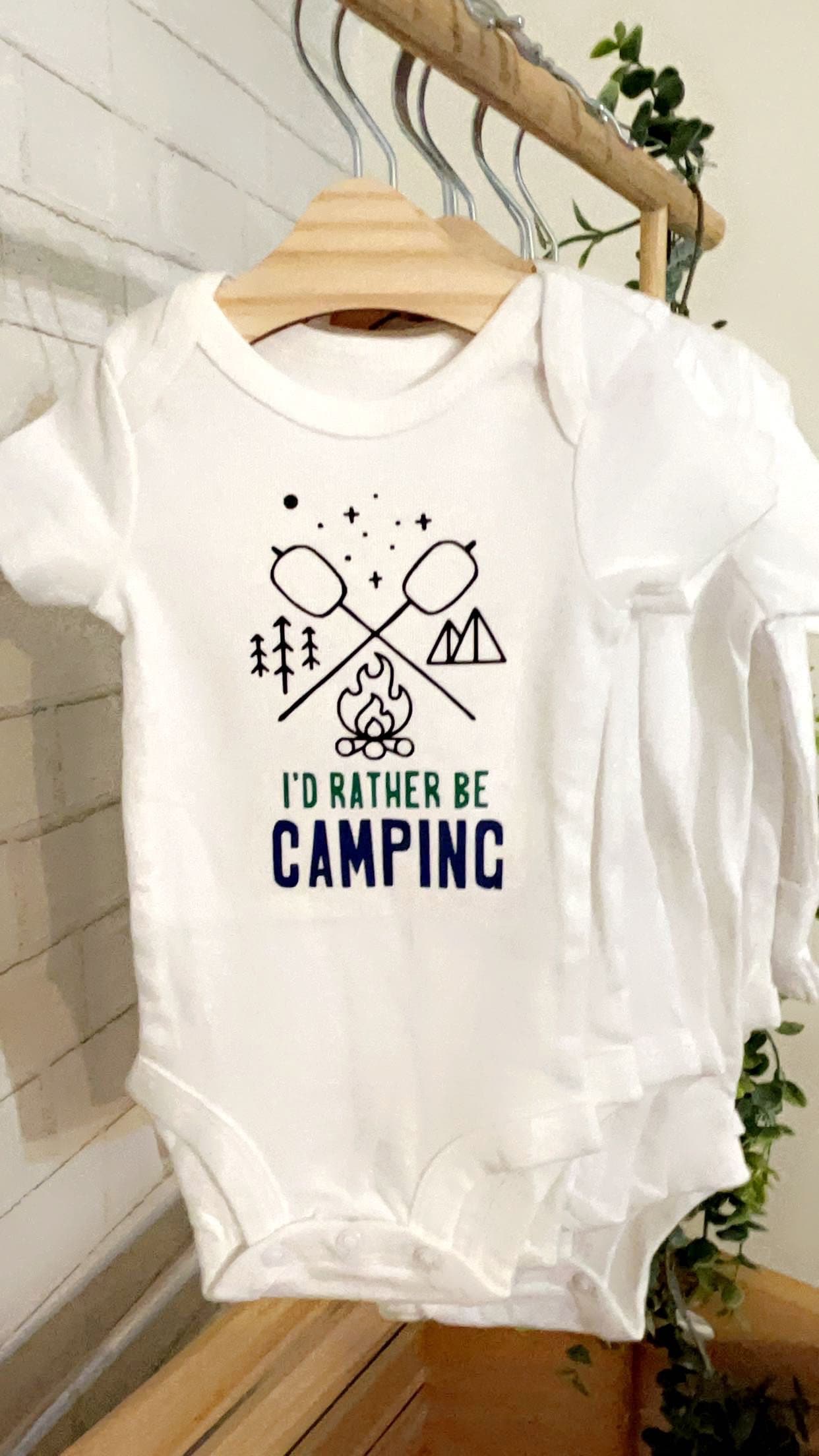 I'd Rather Be Camping Baby Onesie