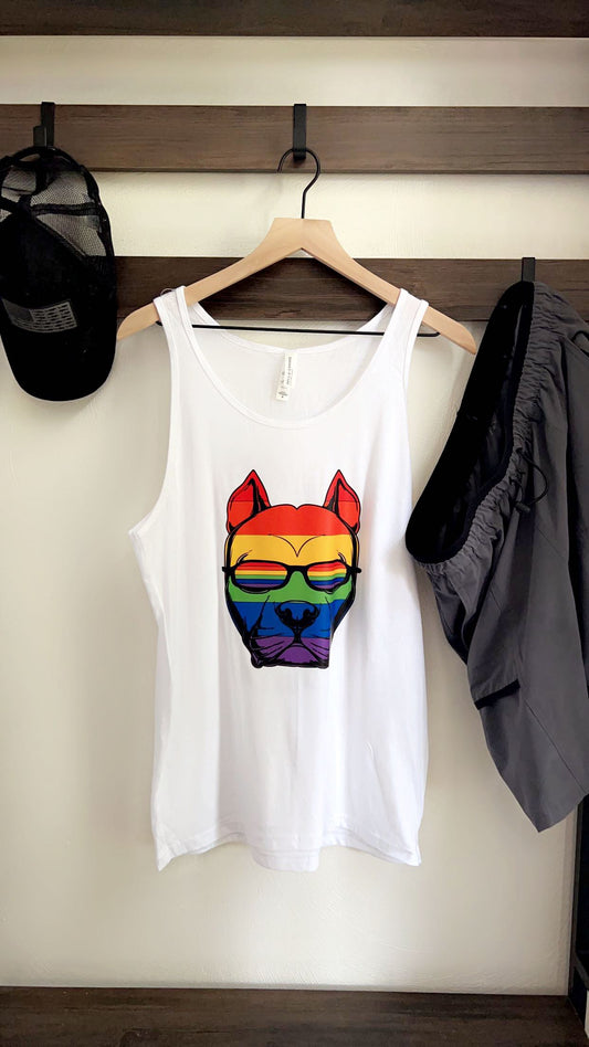 Rainbow Pride Pit Bull Men’s Tank Top