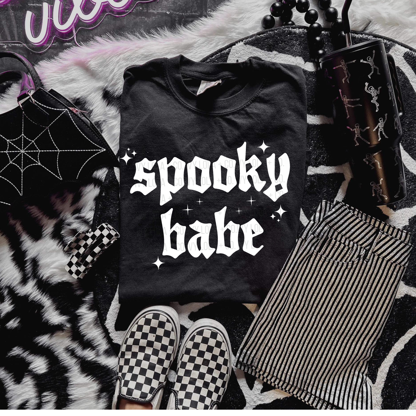 Spooky Babe Tee For Women Gift Halloween Fashion Style