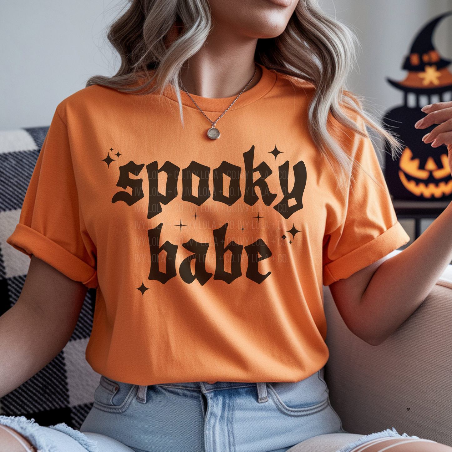 Spooky Babe Tee For Women Gift Halloween Fashion Style