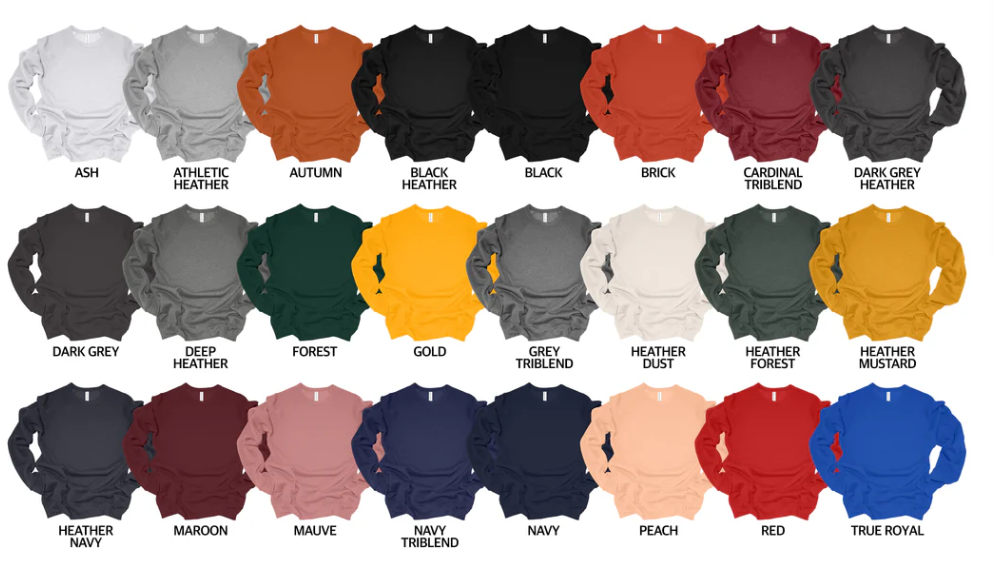 Bella + Canvas Raglan Crewneck Sweatshirt Custom