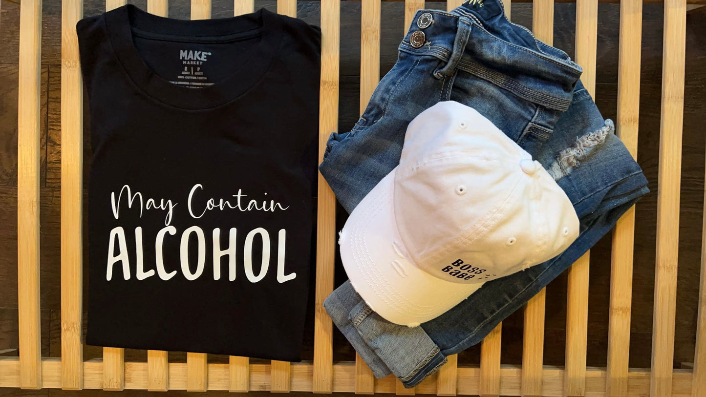 Warning: May Contain Alcohol Women's Tee