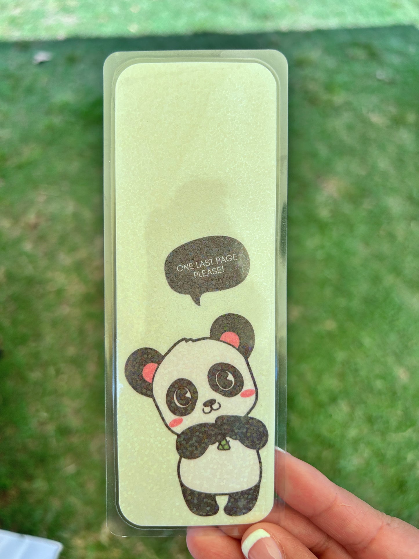 One Last Page Panda Bear Bookmark for Avid Readers