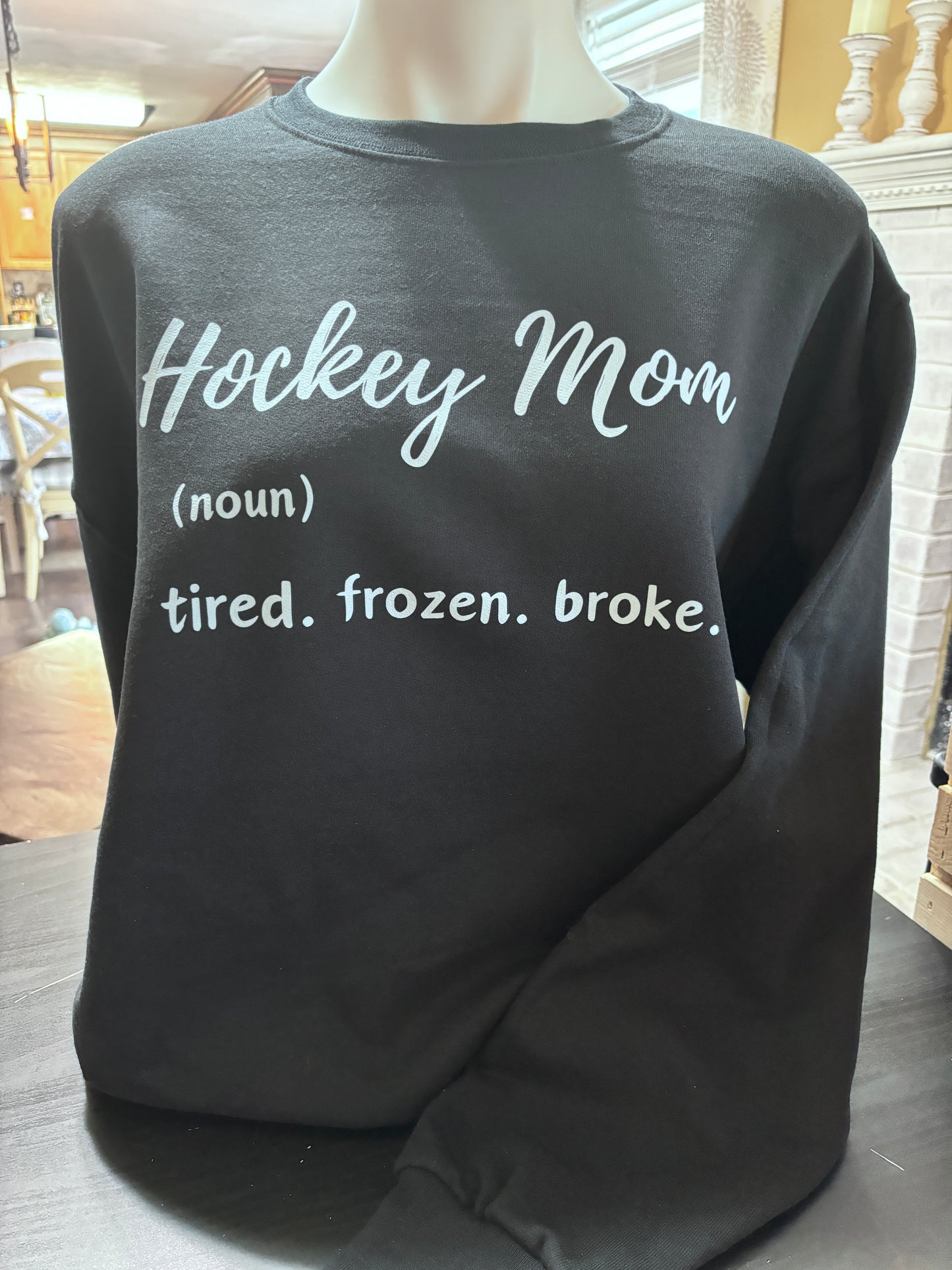 Hockey Mom Crewneck Sweatshirt for Supportive Parents