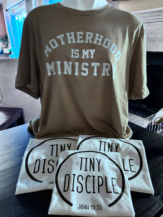 Motherhood Is My Ministry T-Shirt for Moms Who Care
