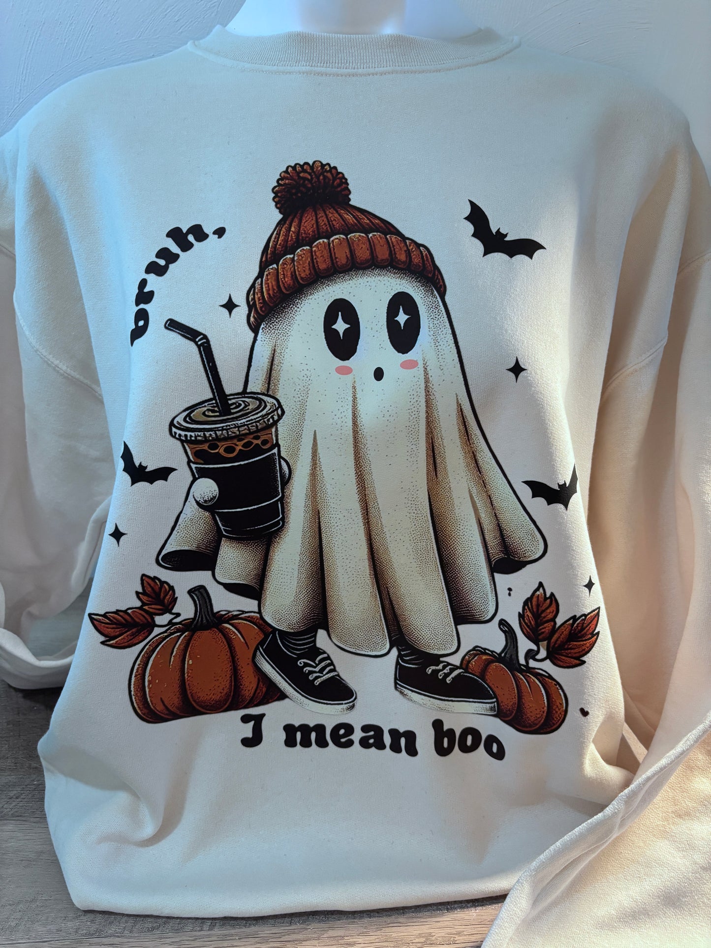 Spooktacular Boo Ghost Halloween Sweater