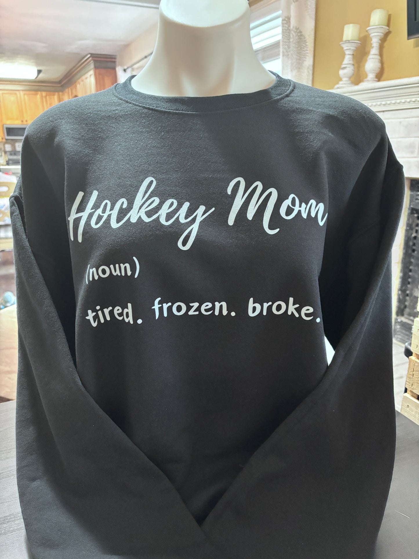 Hockey Mom Crewneck Sweatshirt for Supportive Parents