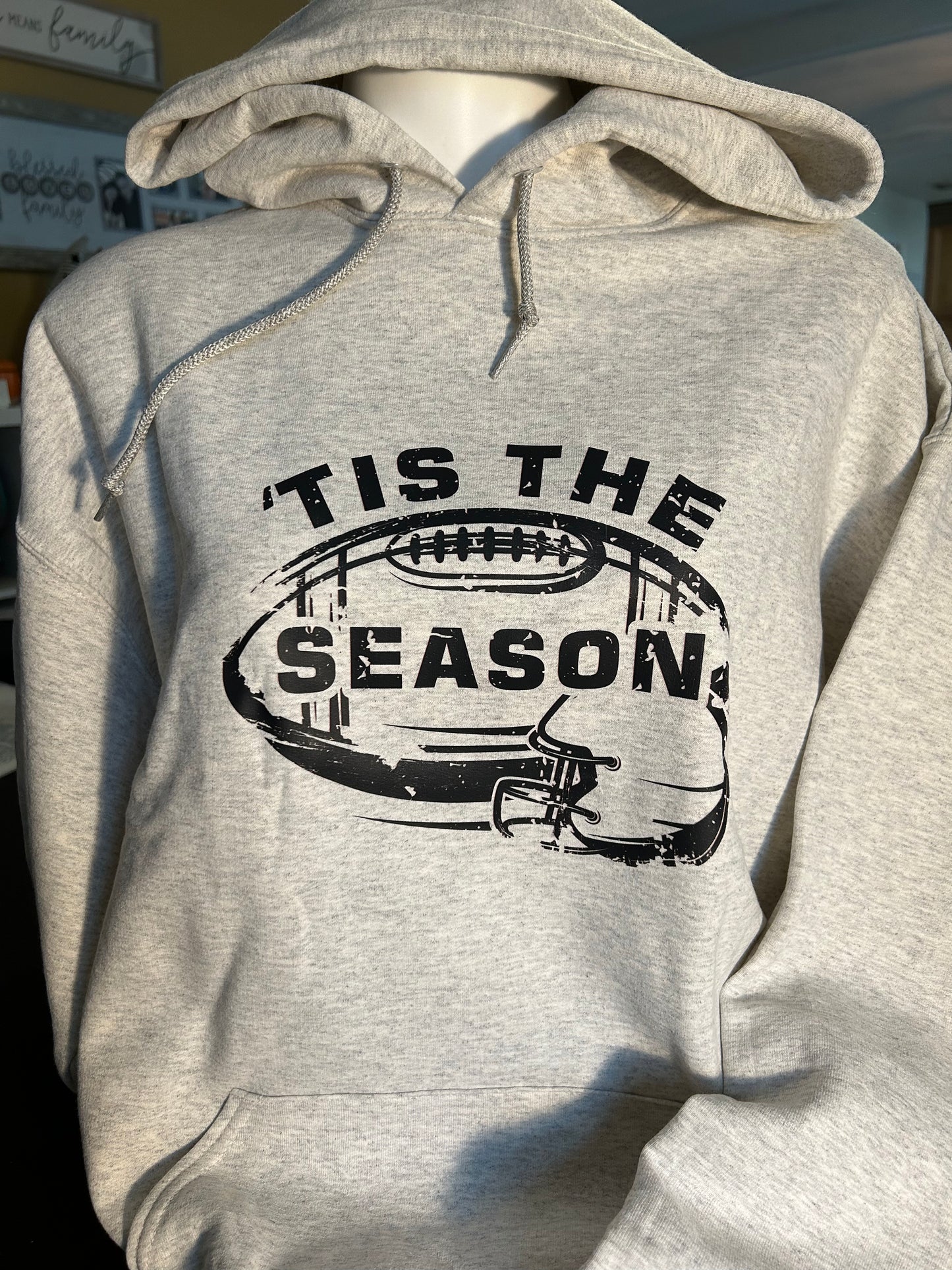 'Tis the Season Football Crewneck Sweater or Pullover Hoodie