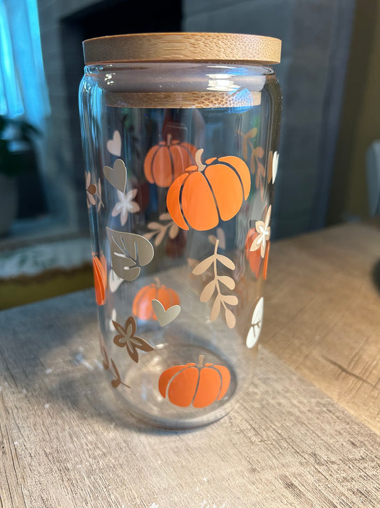 Fall Harvest Glass Cup