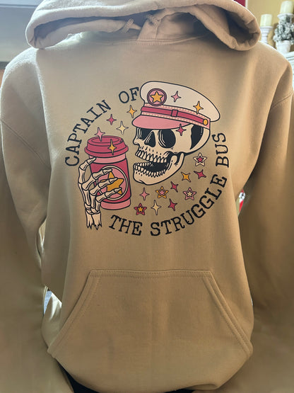 Captain of the Struggle Bus Women's Humor Sweatshirt