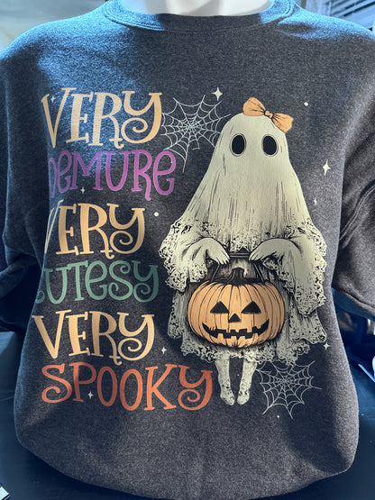 Very Demure Very Cutesy Very Spooky Ghost Sweatshirt