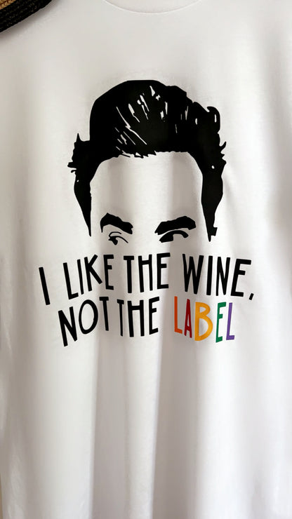 I Like the Wine, Not the Label T-Shirt for Wine Lovers
