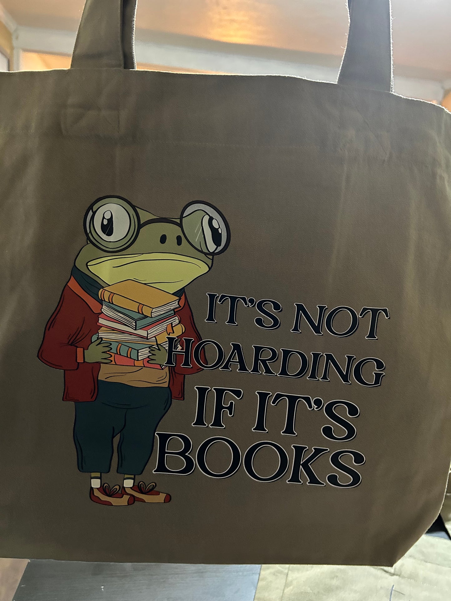 Its Not Hoarding If Its Books Tote Bag for Book Lovers