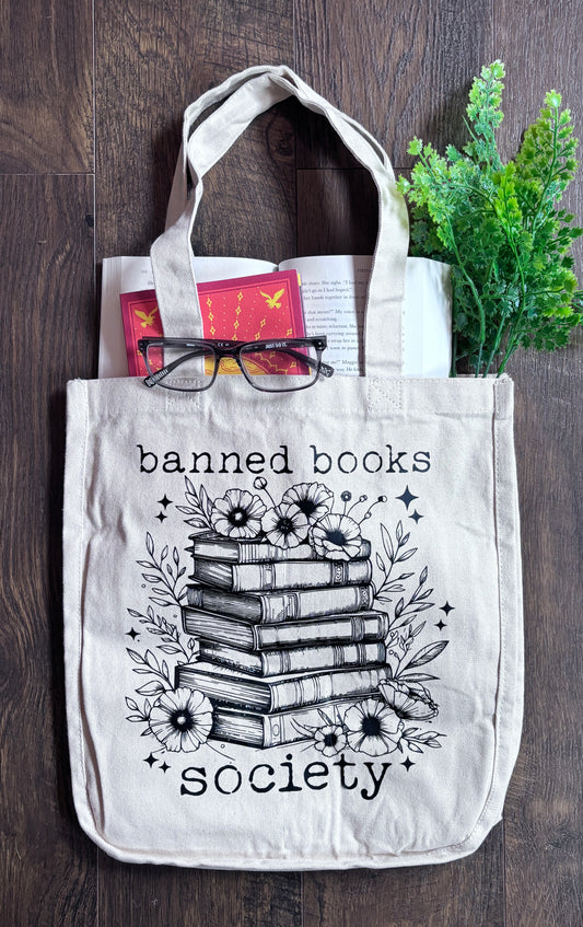 Banned Books Society Book Tote for Avid Readers and Activists