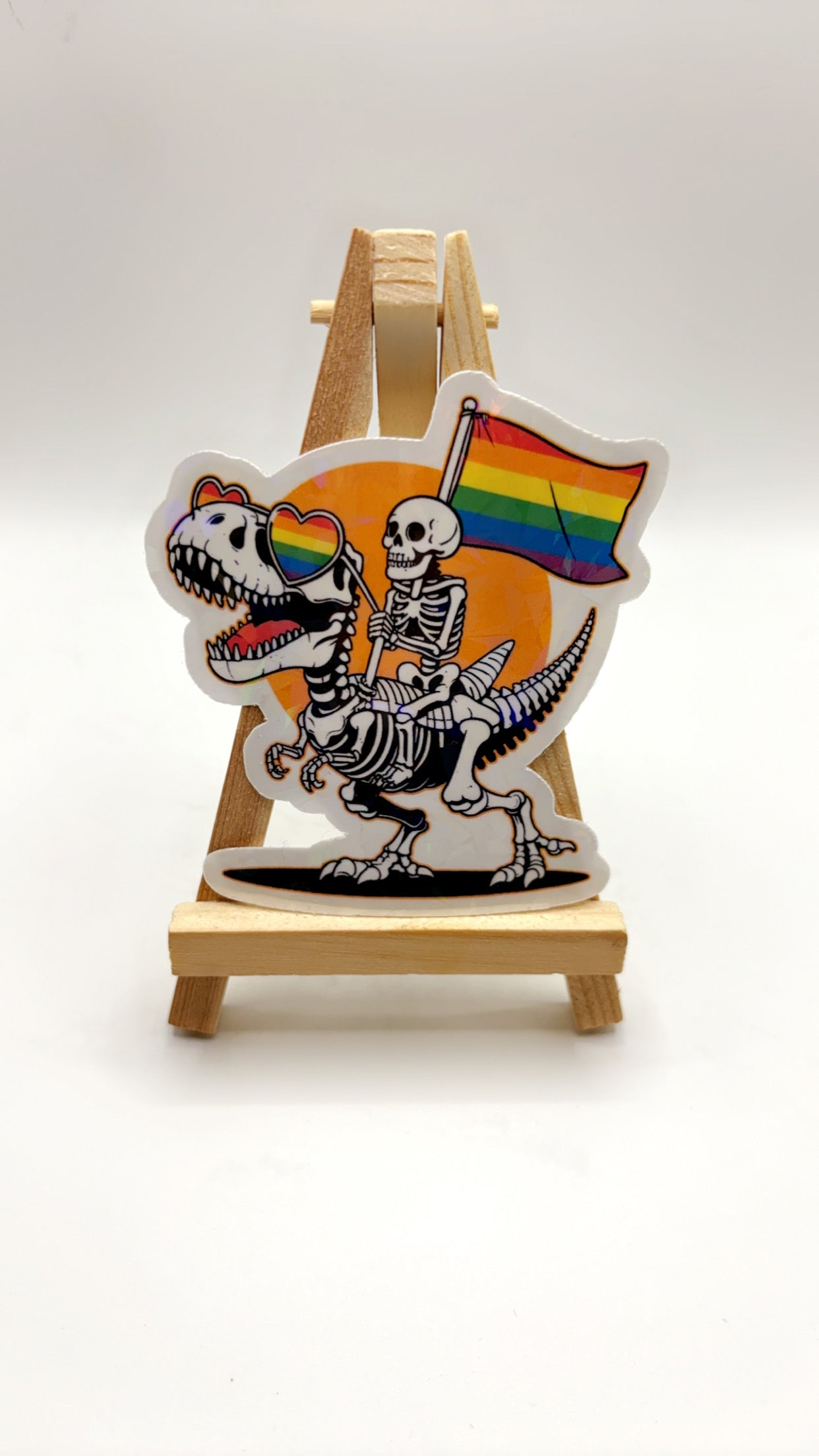 Dinosaur Pride Adventure Skeleton Sticker