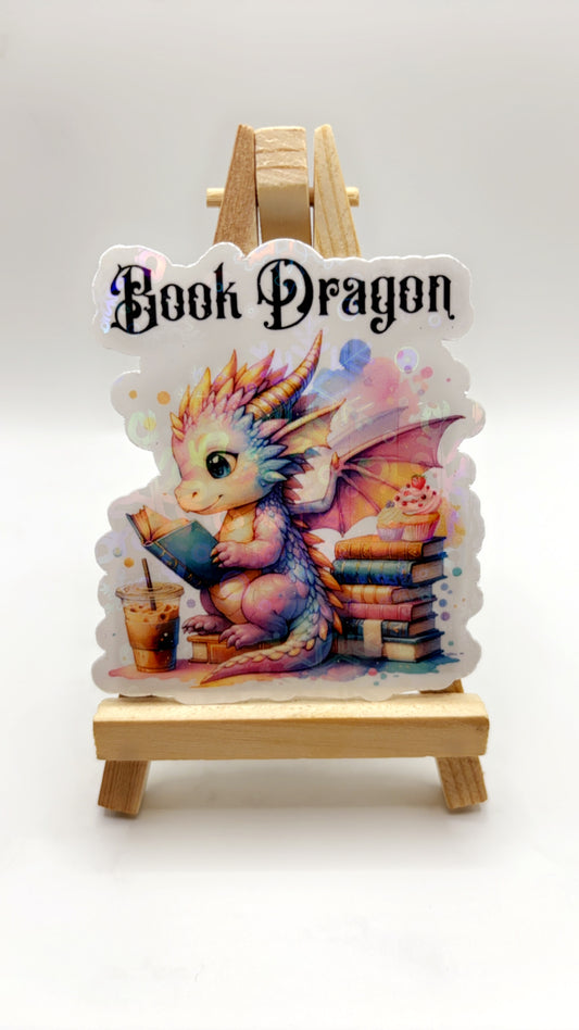 Literary Dragon Vinyl Sticker