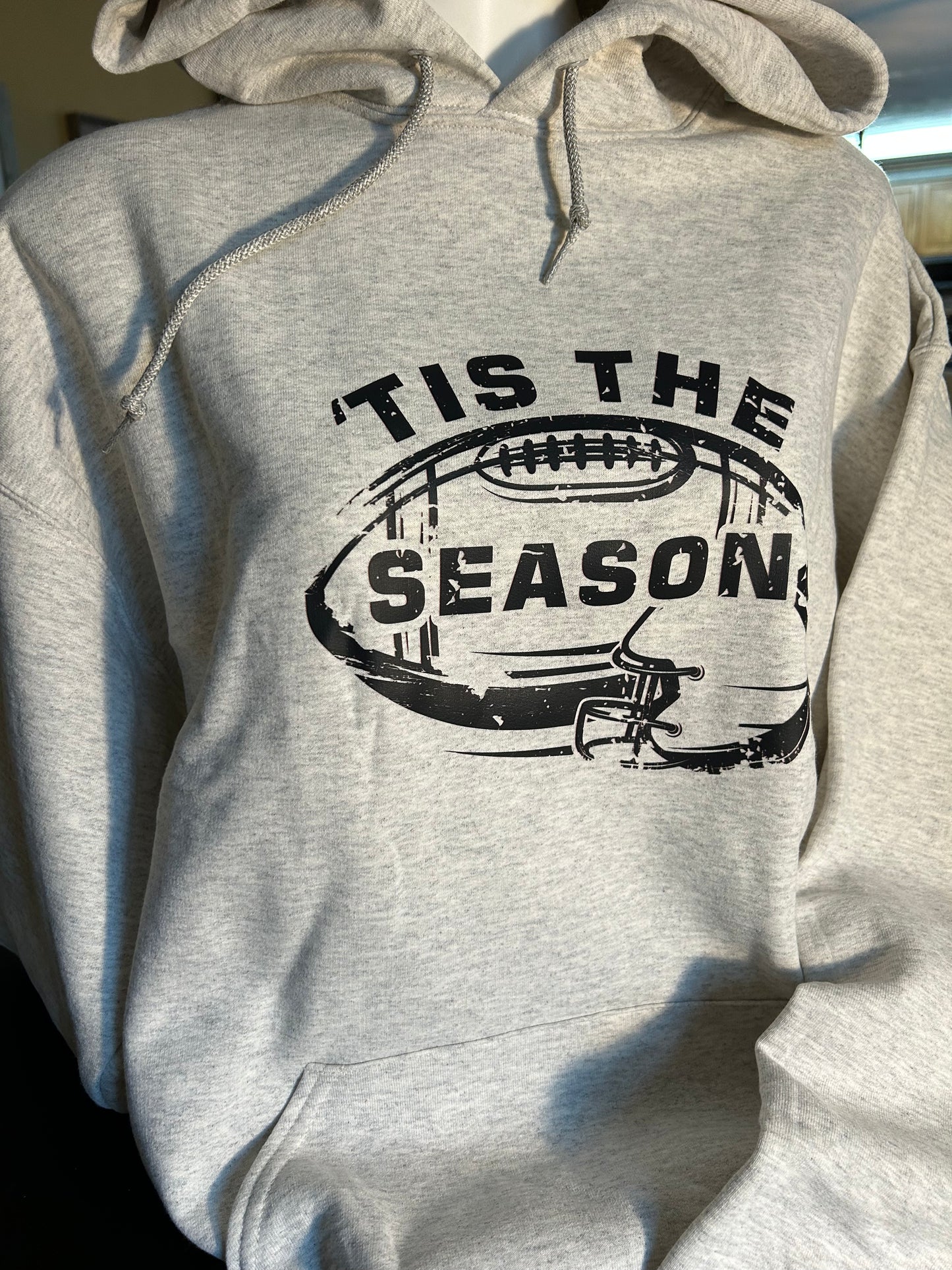 'Tis the Season Football Crewneck Sweater or Pullover Hoodie