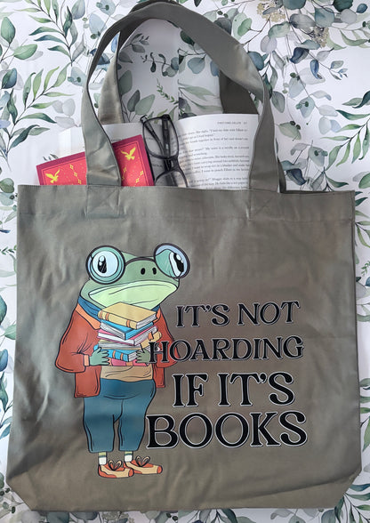 Its Not Hoarding If Its Books Tote Bag for Book Lovers