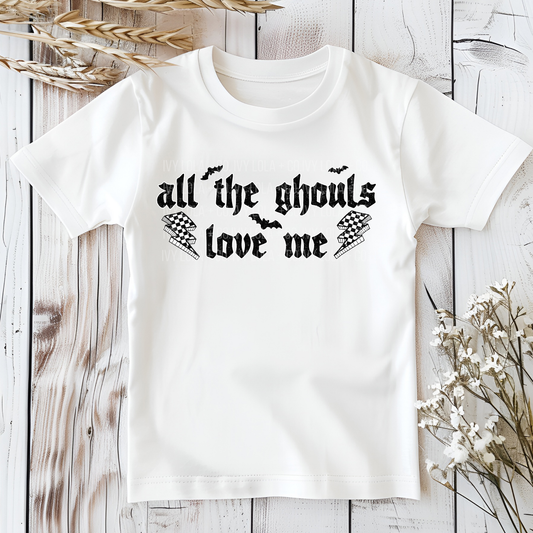 All The Ghouls Love Me Youth Graphic Tee Shirt For Kids