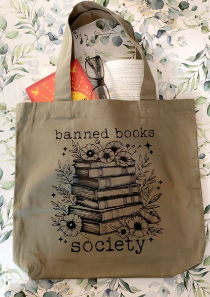 Banned Books Society Book Tote for Avid Readers and Activists