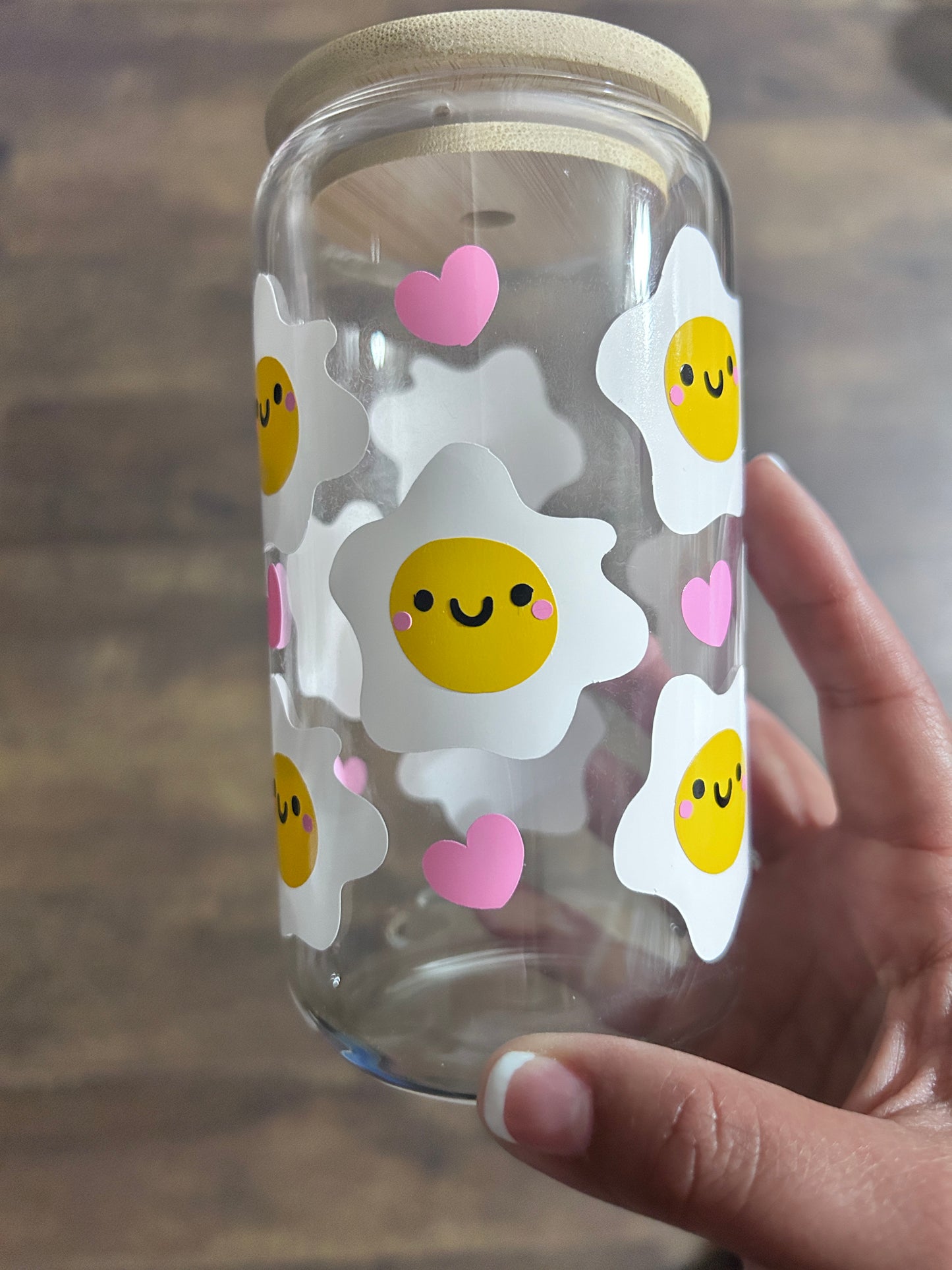 Kawaii Egg Glass Cup Cute Design for Drinks and Desserts