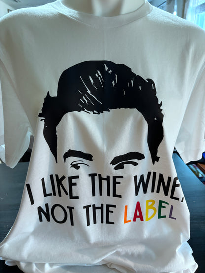 I Like the Wine, Not the Label T-Shirt for Wine Lovers