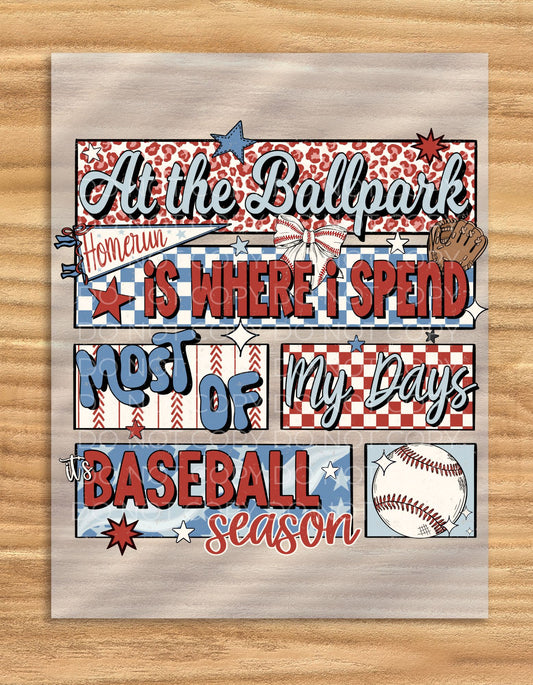 DTF Transfer Baseball Season Design For Custom T Shirts Jerseys And Sports Apparel Print Ready