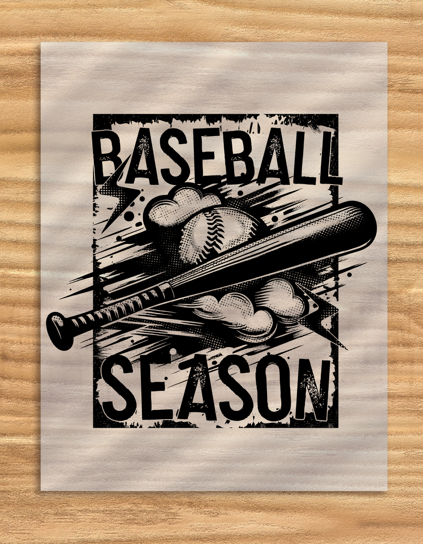 DTF Transfer Baseball Season Design for Team Jerseys
