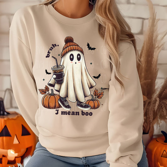 Bruh, I mean Boo Halloween Ghost Sweater