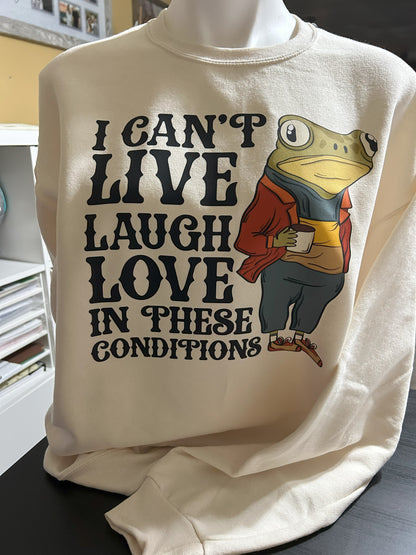 Adorable Frog Sweatshirt with Witty Quote