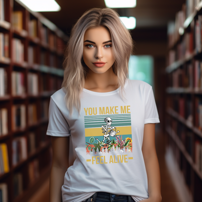 Feel Alive Skeleton Gardening Women's T-Shirt