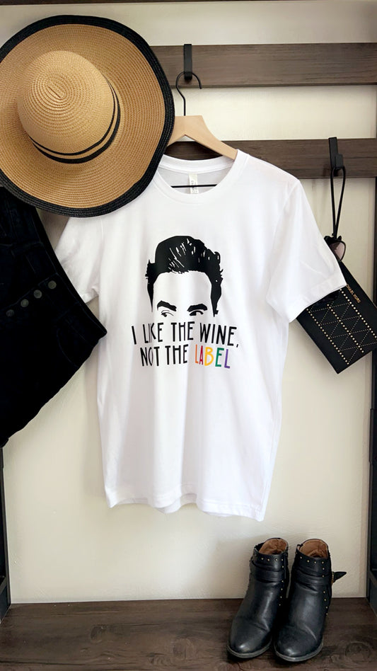 I Like the Wine, Not the Label T-Shirt for Wine Lovers
