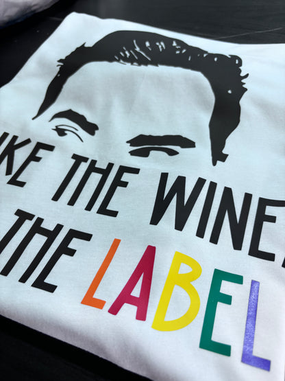 I Like the Wine, Not the Label T-Shirt for Wine Lovers