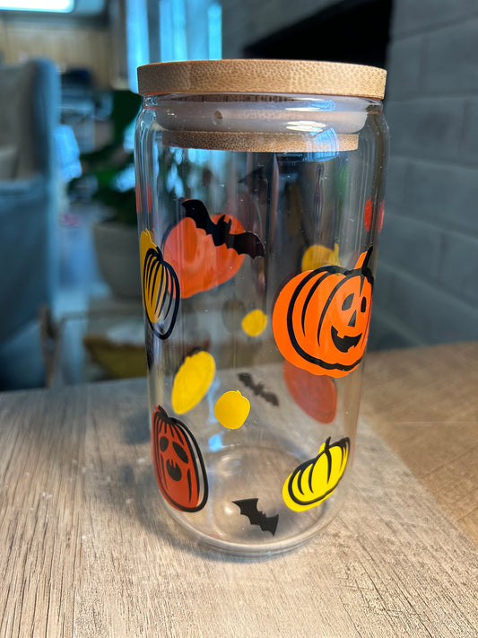 Spooky Halloween Style Glass Cup
