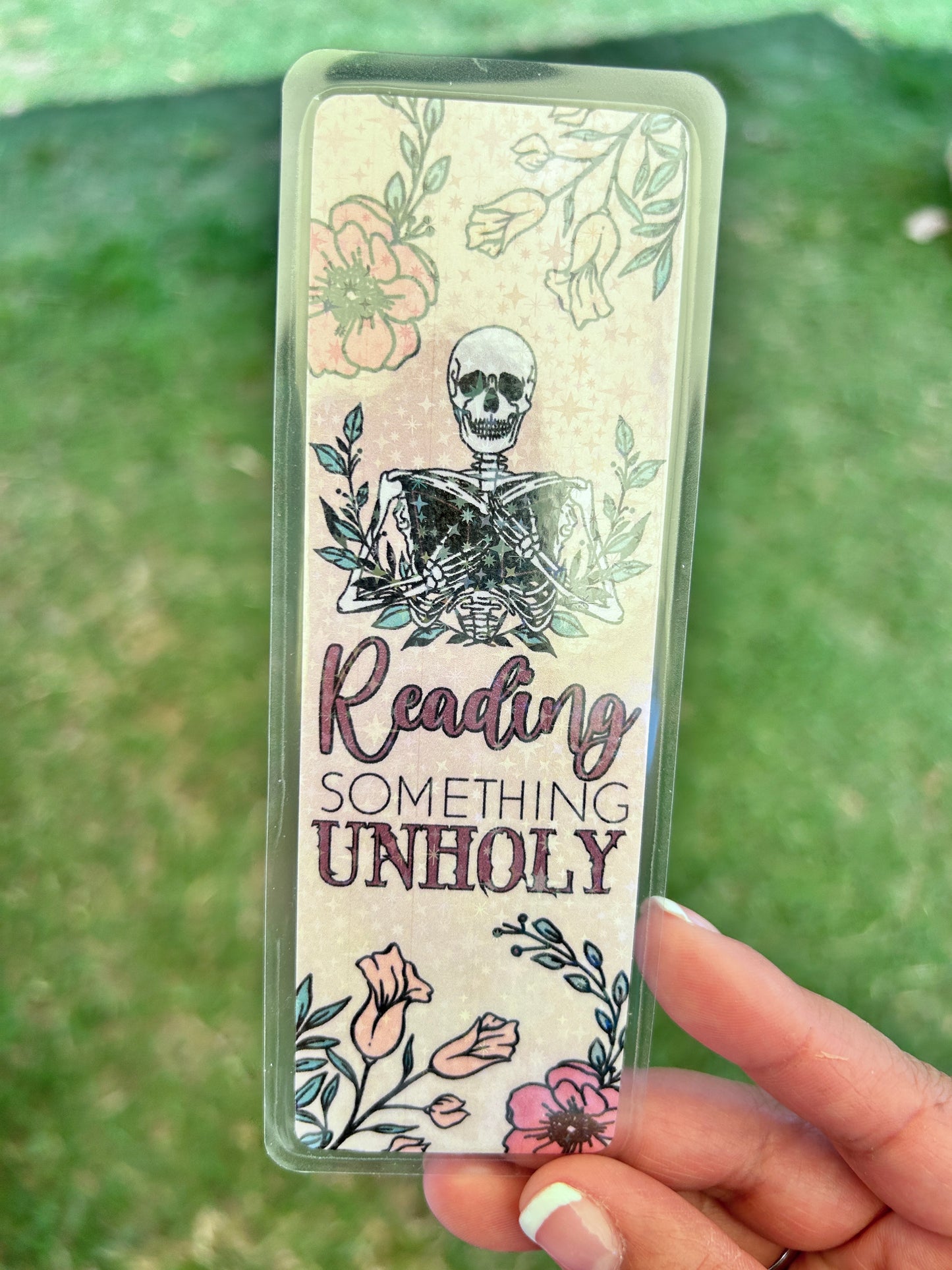 Reading Something Unholy Bookmark for Book Lovers