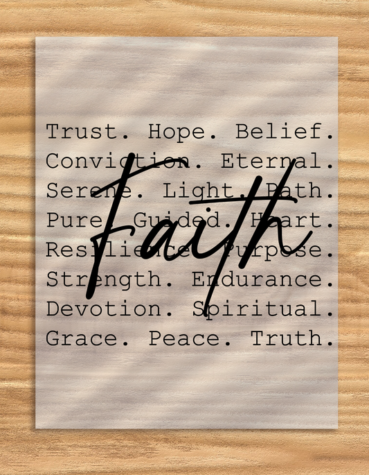 DTF Transfer Faith Graphic For Apparel Heat Press Use