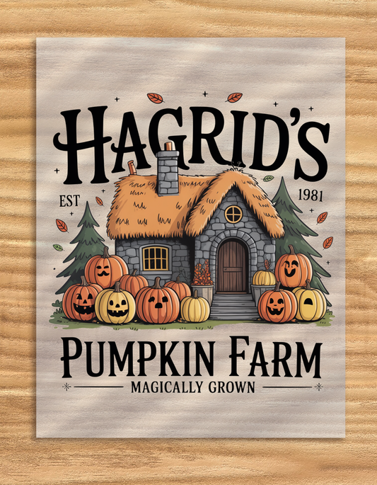 DTF Transfer Pumpkin Farm Halloween Design For Crafts