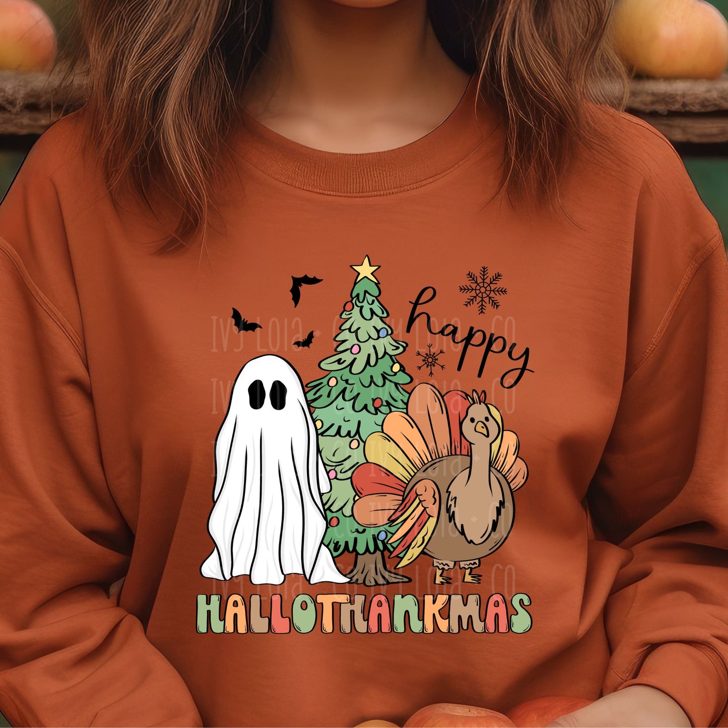 Happy Hallowthankmas Seasonal Sweater