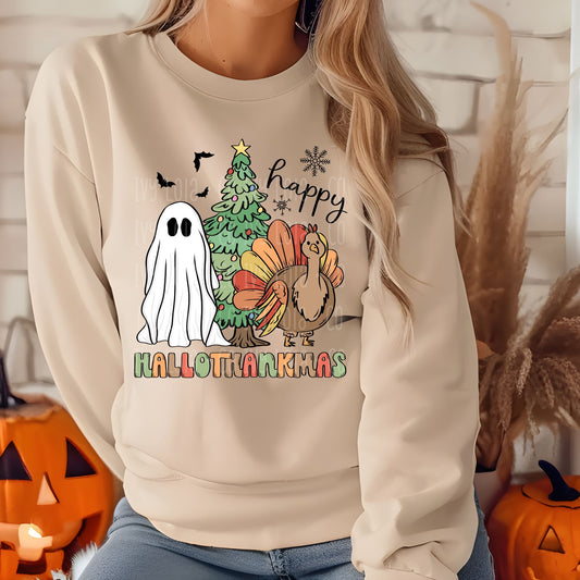 Happy Hallowthankmas Seasonal Sweater